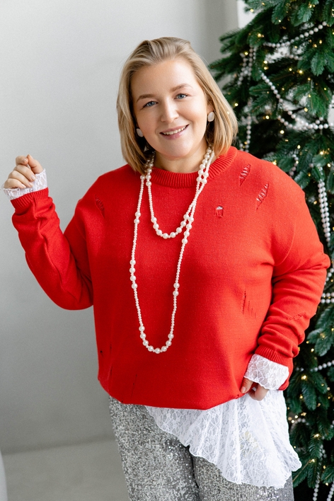 Джемпер женский рваный