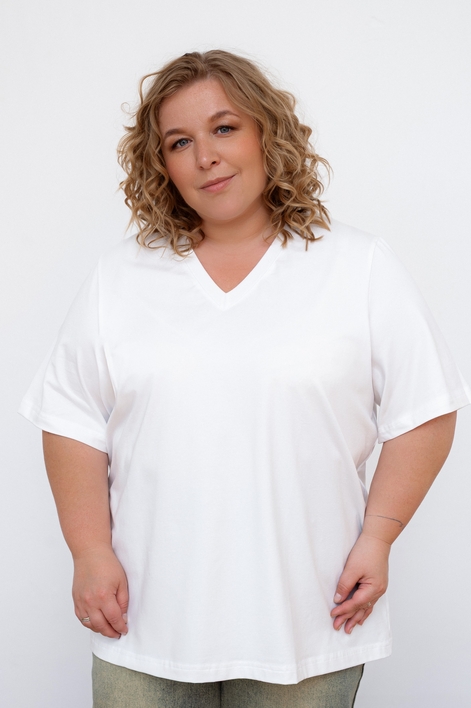 Футболка женская V - вырез